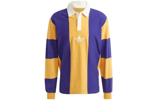Adidas Originals Polo Shirt Japan Version Men's Yellow Blue Multicolor