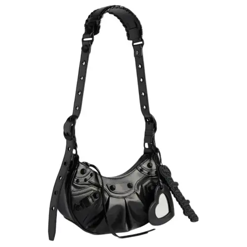 Balenciaga Leather Crossbody Handbag, Shoulder Bag Mini Women's Black