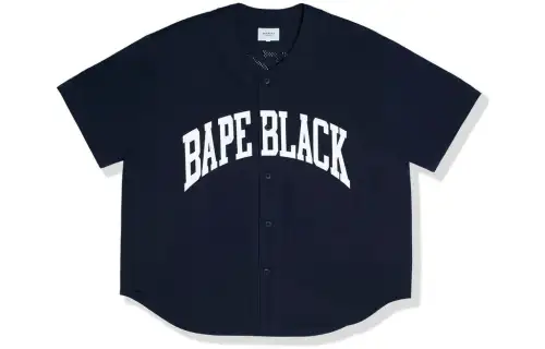 Bape Black Logo Baseball Shirt