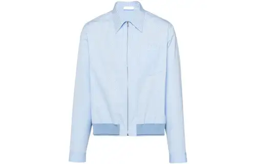 PRADA Shirts Men's Sky Blue Lapel Moderate