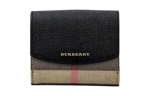 Burberry Leather Card Holder, Wallet Small Women's Black