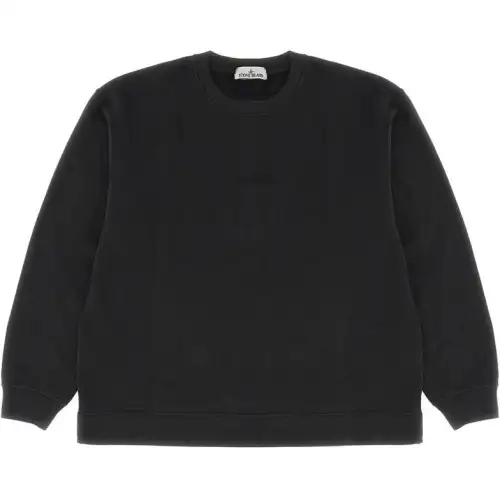 STONE ISLAND Logo Embroidered Crewneck Sweatshirt