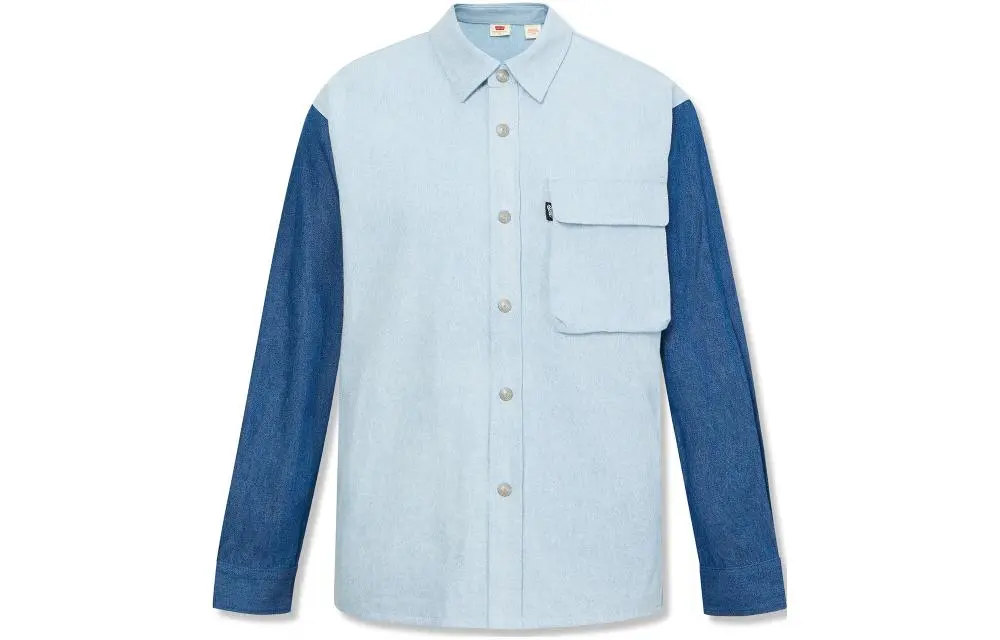 Levi's Shirts Men's Blue Pointed Collar Moderate Other