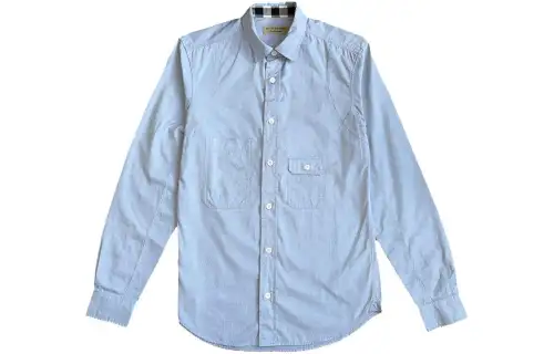 Burberry Check Detail Cotton Shirt