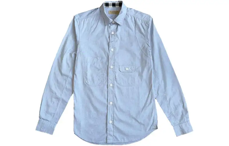 Burberry Check Detail Cotton Shirt