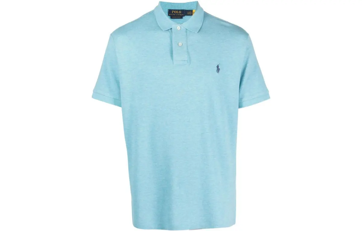 Polo Ralph Lauren SS23 Polo Shirt Custom Slim Fit Men's Blue & Marine Blue