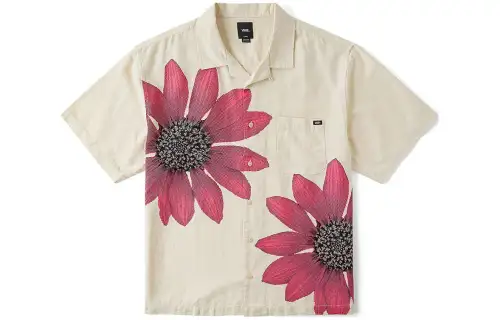 Vans Shirts Unisex Ecru Lapel Moderate Other