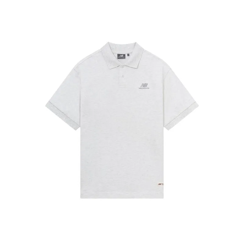 New Balance Polo Shirt Men's Light Gray