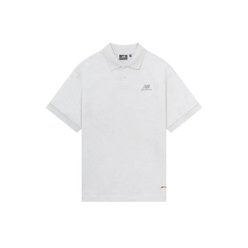 New Balance Polo Shirt Men's Light Gray