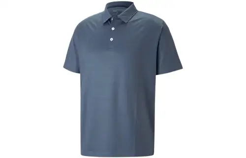 PUMA Polo Shirts Men's Marine Blue Polo Collar Moderate Straight Fit