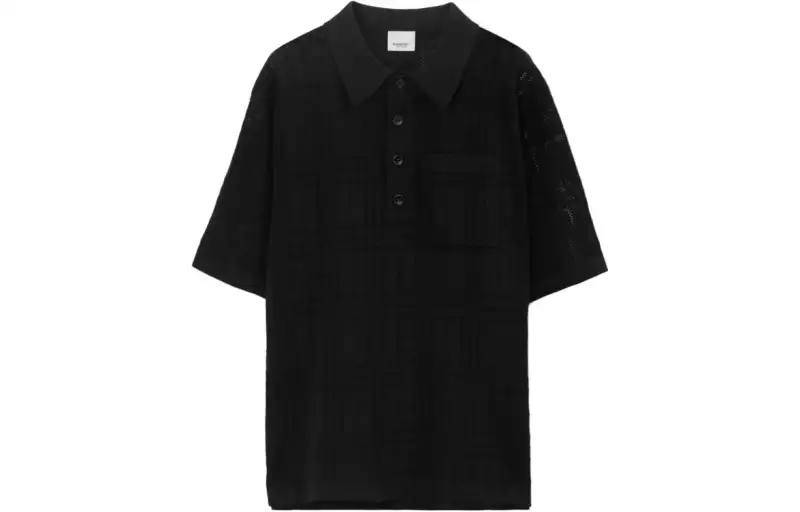 check-print cotton polo shirt