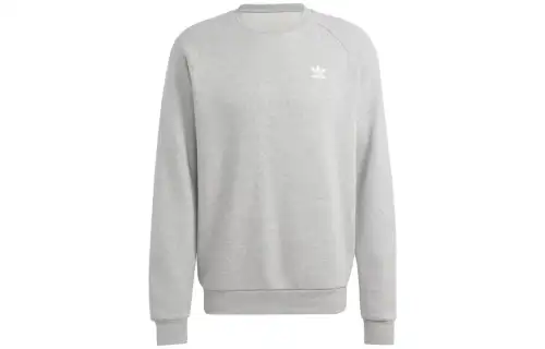 Adidas Originals ESSENTIALS Sweatshirts Men's Gray Crew Neck Moderate Regular
