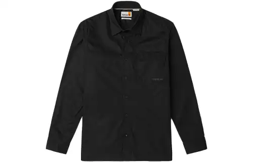 Timberland Shirts Men's Black Lapel Moderate Shirt