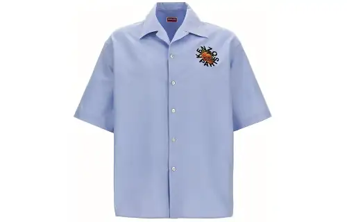 KENZO Orange Hawaiian Shirt