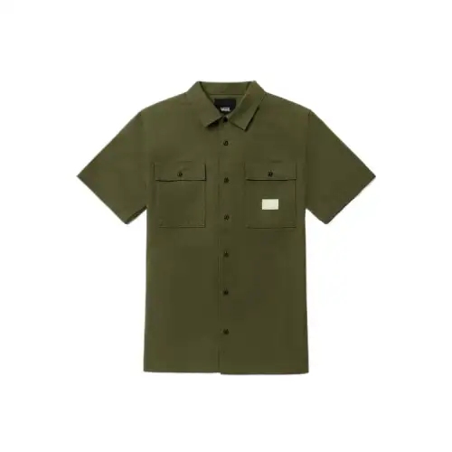 Vans Shirts Men's Army Green Lapel Moderate Other