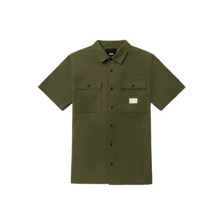 Vans Shirts Men's Army Green Lapel Moderate Other