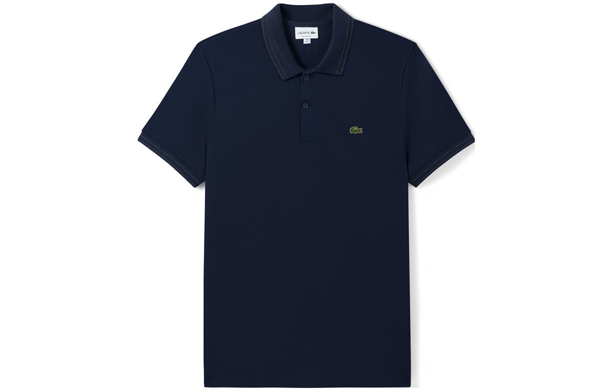 Мужская футболка Lacoste Polo (синяя)