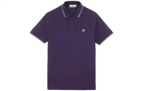 STONE ISLAND Polo Shirts Men's Purple Moderate Other