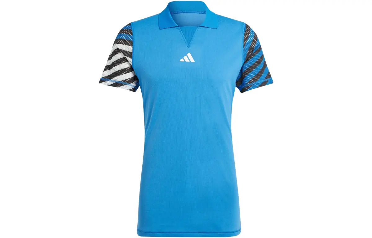 Adidas Polo Shirts Men's Air Force Blue Polo Collar Moderate Straight Fit