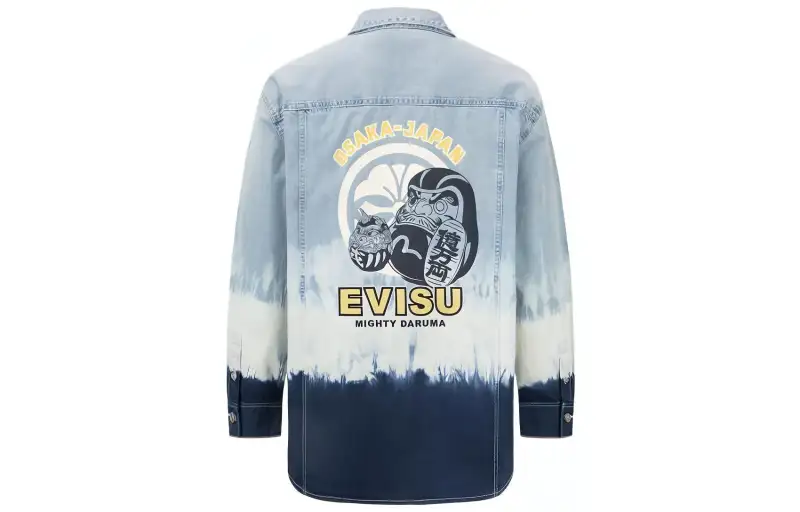 EVISU SS22 Tie-dye Denim Shirt Jacket