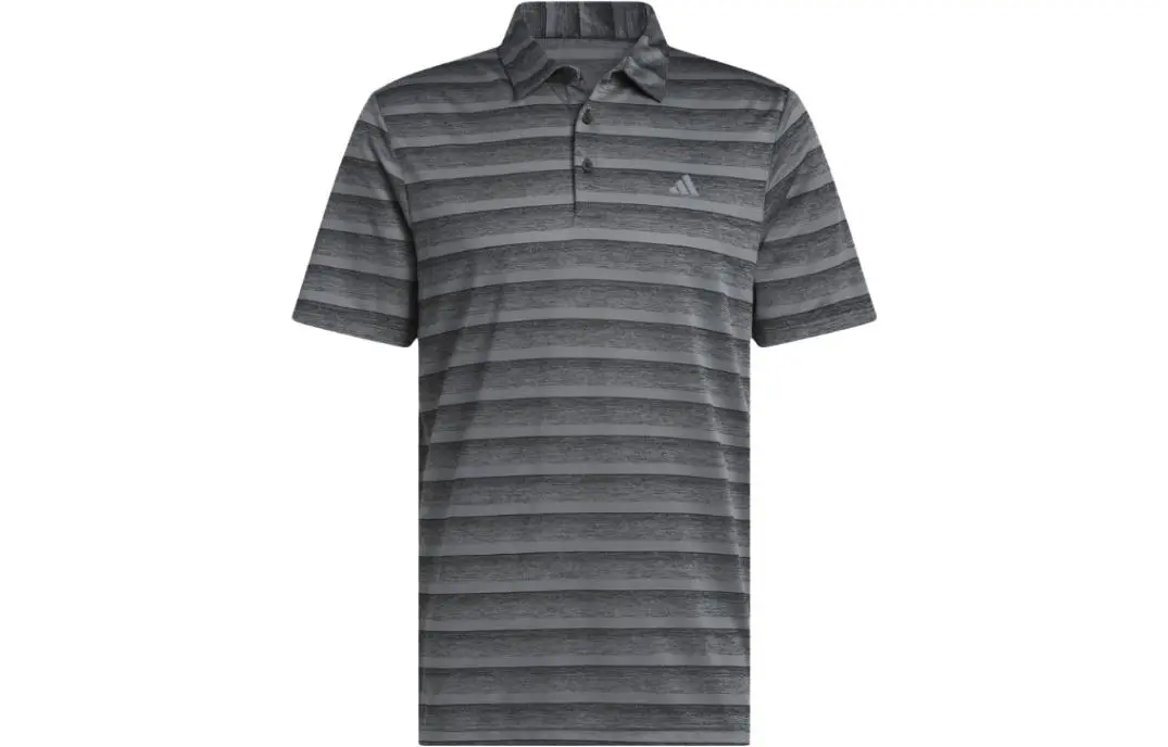 Adidas Polo Shirts Men's Black Gray Color Polo Collar Moderate Straight Fit