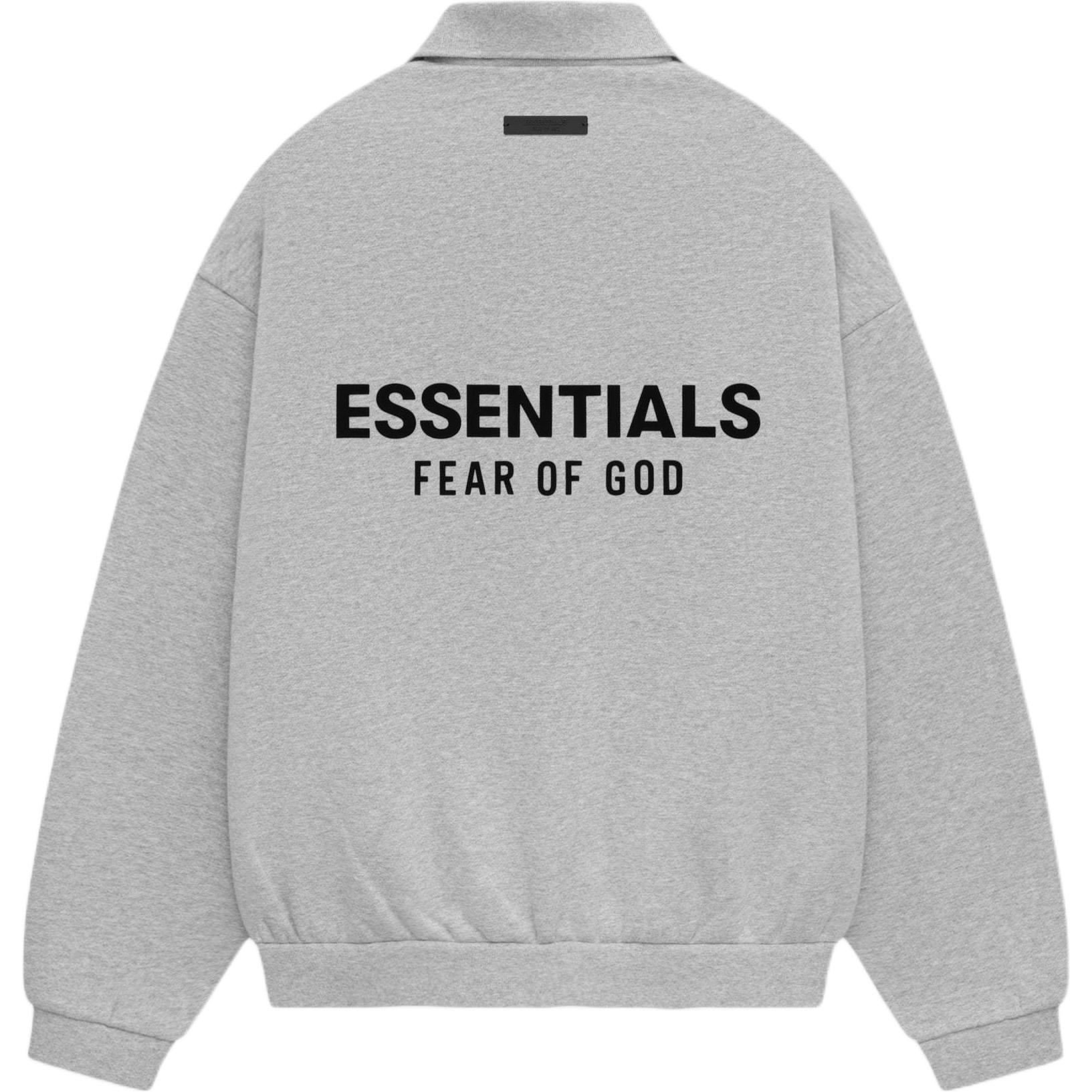 Мужское худи Fear Fear of God Essentials FW24 Holiday Core Polo (светлый серый)