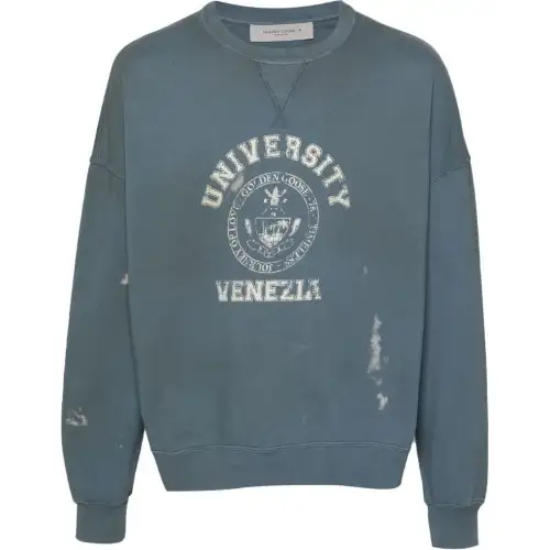 Golden Goose Logo Printed Distressed Sweatshirt