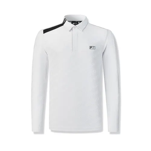 FILA Golf Polo Shirt Men's Semi Sheer Curtain Gray