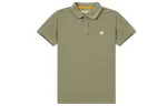 Timberland Polo Shirts Men's Green Polo Collar Moderate Straight Fit