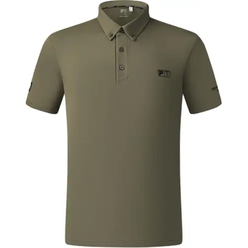 FILA Golf Polo Shirt Men's Brown Earth Khaki