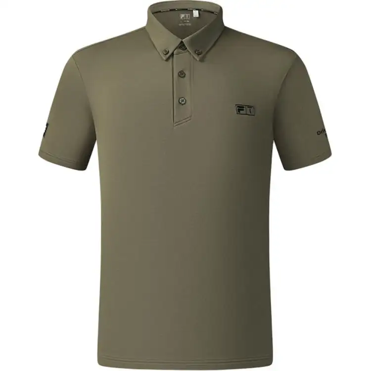 FILA Golf Polo Shirt Men's Brown Earth Khaki