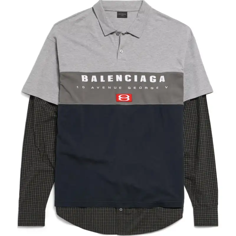 Balenciaga Polo Shirt Men's Gray