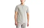 Timberland Polo Shirts Men's Light Gray Polo Collar Moderate Straight Fit