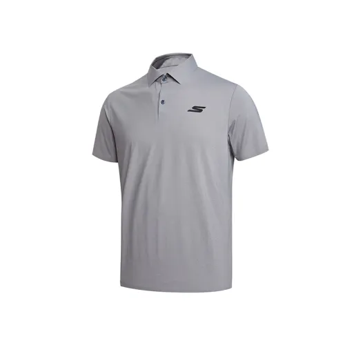 Skechers Polo Shirts Men's Ultimate Gray Polo Collar Thin Straight Fit
