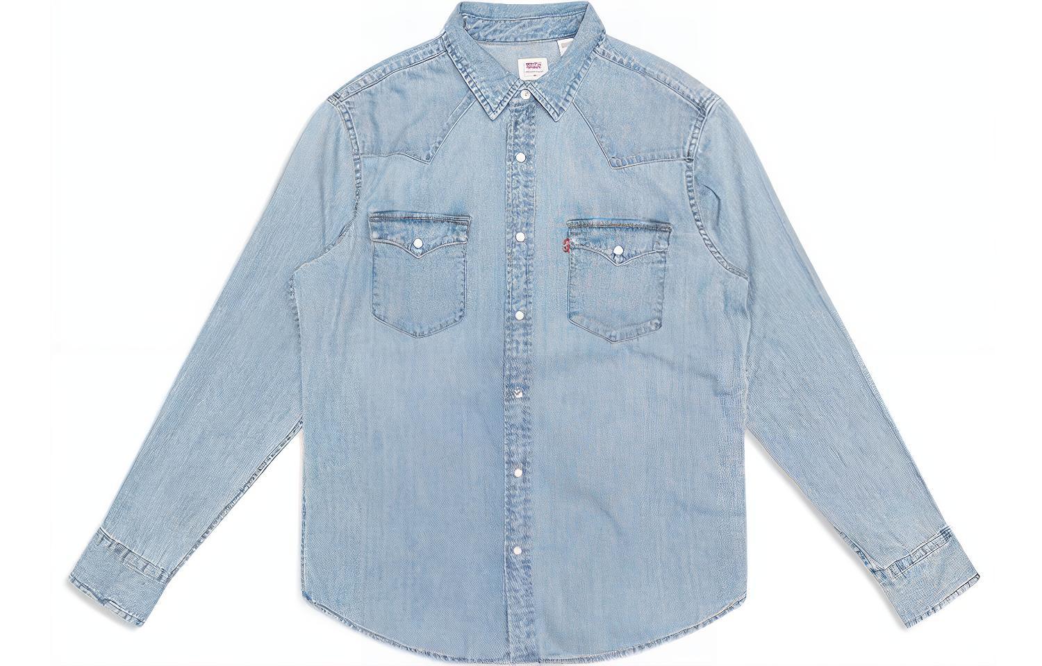 Мужская рубашка Levis SS22 (голубая)
