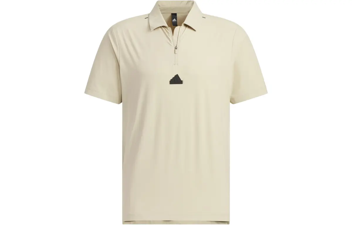 Adidas Sportswear Polo Shirts Men's Grassland Brown Polo Collar Moderate Straight Fit