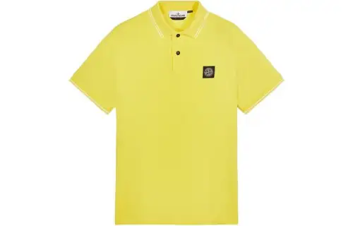 Stone Island ribbed trim polo shirt