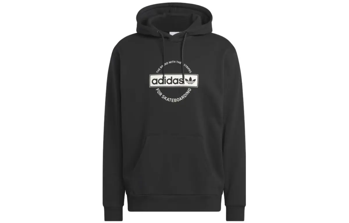 Adidas Sweatshirts Men's Black Hooded Moderate Regular