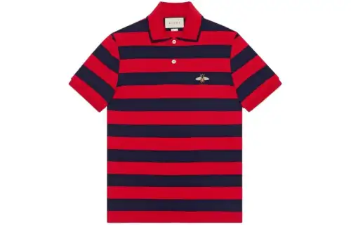 GUCCI Polo Shirts Men's Red Moderate Straight Fit