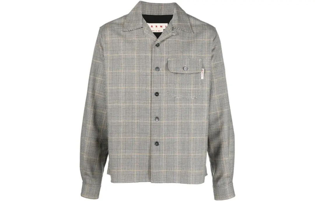 MARNI Shirts Men's Gray Lapel Moderate