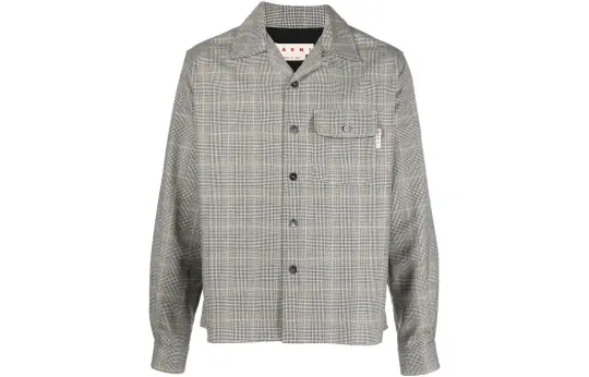MARNI Shirts Men's Gray Lapel Moderate