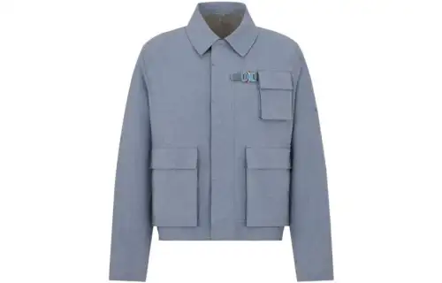 DIOR Shirts Men's Blue Lapel Moderate Other