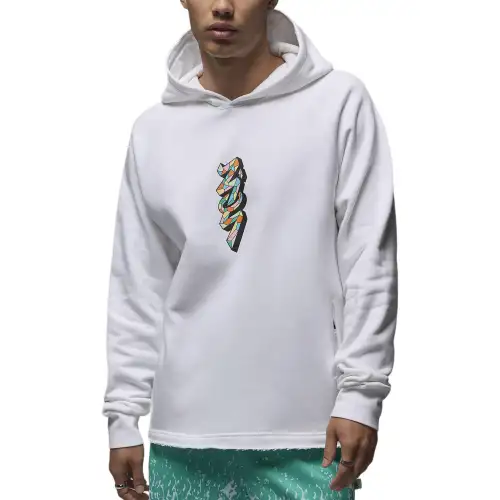 Jordan Sweatshirts Men's White Hooded Moderate Regular