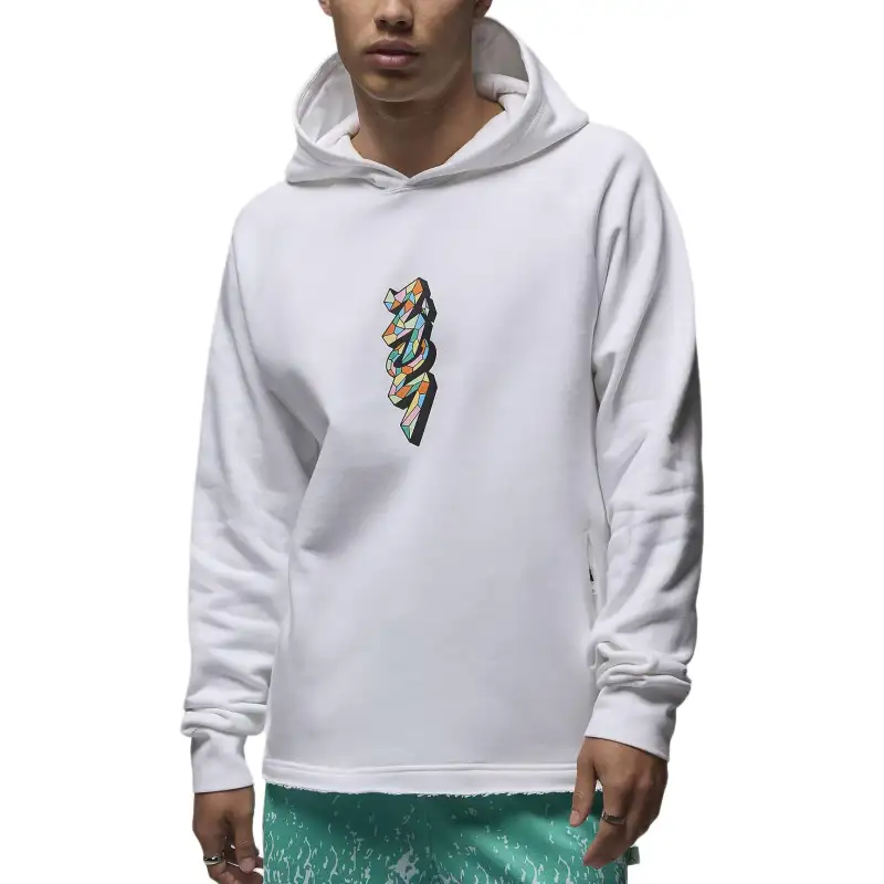 Jordan Sweatshirts Men's White Hooded Moderate Regular