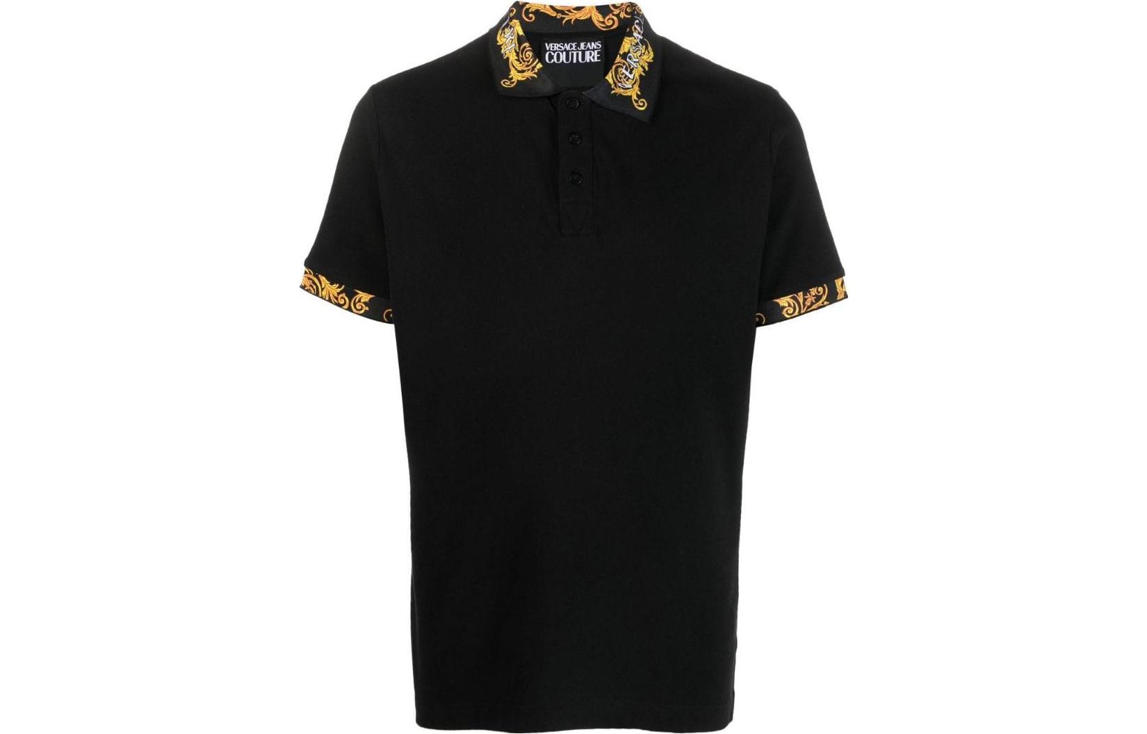 Мужская футболка поло Versace JEANS COUTURE (черная)