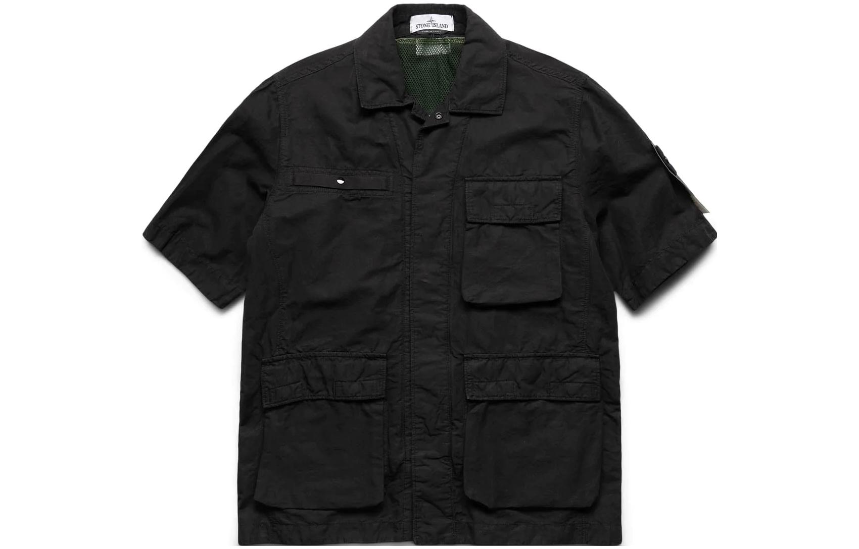 Мужская рубашка STONE ISLAND (черная)