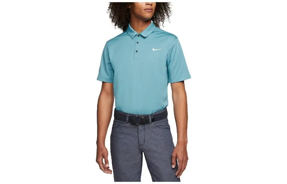 Nike Polo Shirts Men's Blue Polo Collar Moderate Straight Fit