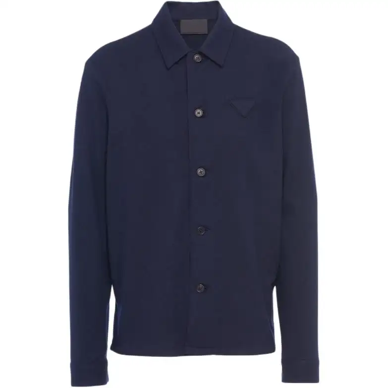 PRADA Shirts Men's Blue Pointed Collar Moderate Other