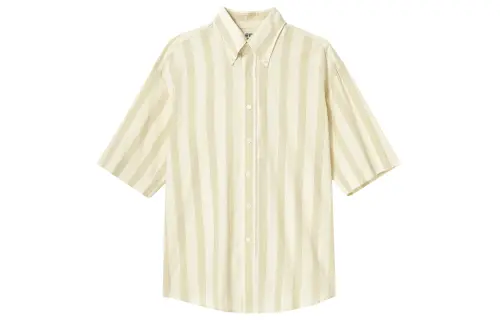 UNIQLO Shirts Unisex Cream Lapel Moderate Other