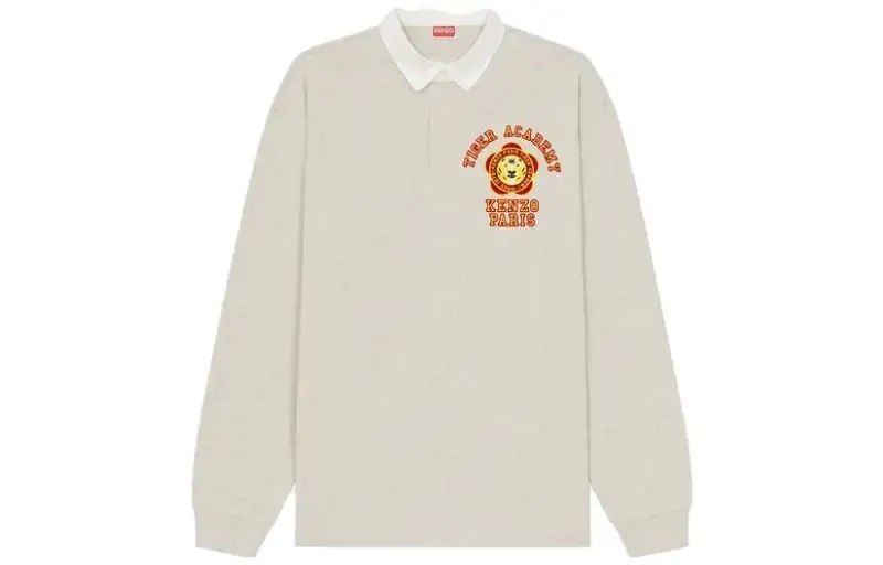 【Zoomed ImageryPrevious Season】Slogan-print cotton polo shirt